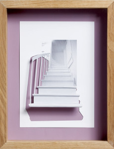 Peter Callesen, Mirage III, 2008, A4, carta e colla, colori acrilici, cornice di legno