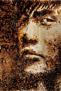 Red Hong Yi, ritratto di Jay Chou, fondi di tazzine sporchi di caffè