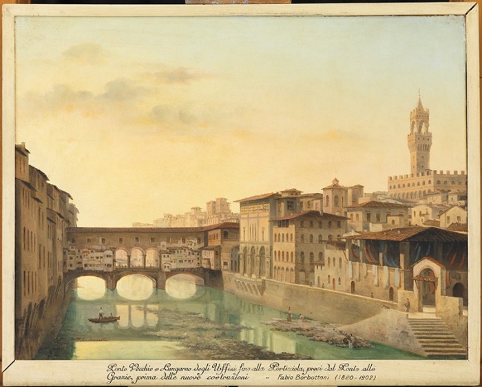 fabio borbottoni, ponte vecchio e lungarno degli uffizi