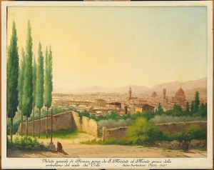 fabio borbottoni, veduta di firenze da san miniato al monte