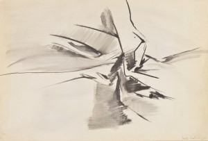 Fausta Squatriti Paesaggio interiore, 1960 Pastello Contè, cm 35,5x51,5