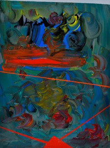 Gigi Rigamonti Fiori sui ponti, 2015 Acrilico, cm 60x80