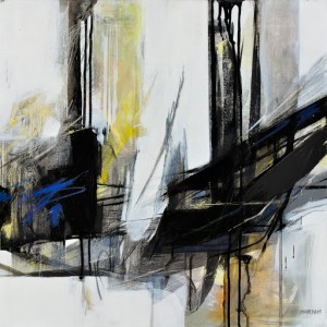 Maryam Bakhtiari Oltre lo specchio, 2015 Tecnica mista su tela, cm 50x50