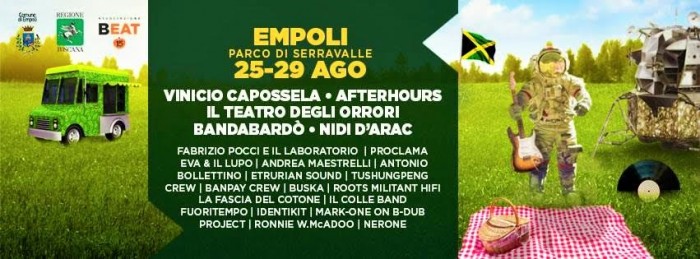 beat festival 2016 empoli concerti muisca live estate agosto toscana festival cibo street food sport parco serravalle