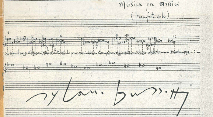 Sylvano Bussotti Musica per amici
